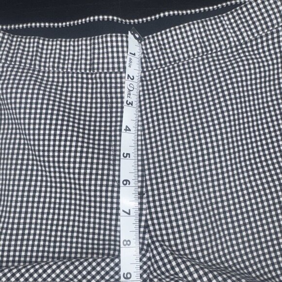 J.Jill Women’s Black & White Gingham Pull On Stretch Straight Leg Pants Sz 10 - Picture 9 of 11